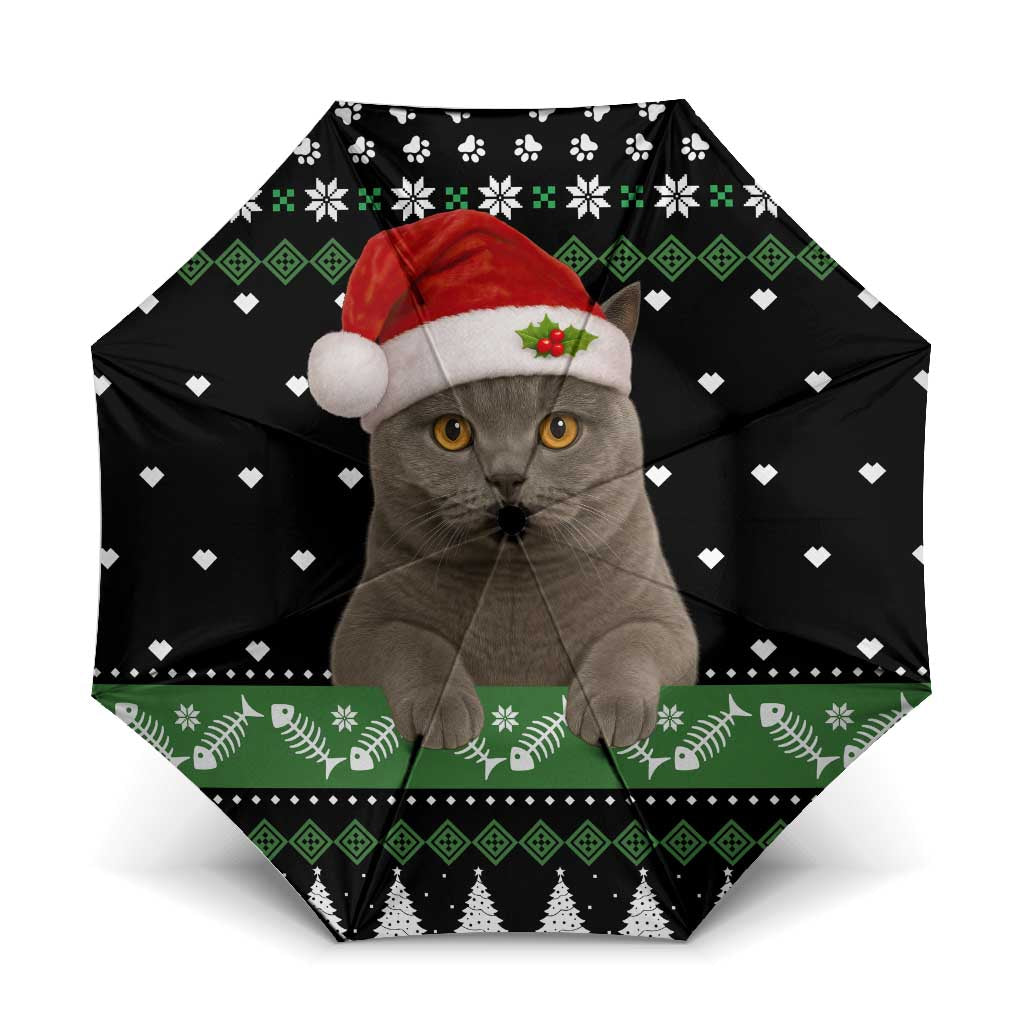 Cat Be Nice Christmas Umbrella Xmas Holiday Patterns - Wonder Print Shop