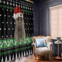 Cat Be Nice Christmas Window Curtain Xmas Holiday Patterns - Wonder Print Shop
