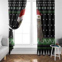 Cat Be Nice Christmas Window Curtain Xmas Holiday Patterns - Wonder Print Shop