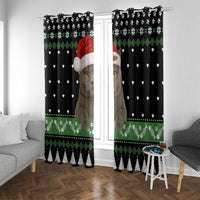 Cat Be Nice Christmas Window Curtain Xmas Holiday Patterns - Wonder Print Shop