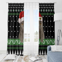 Cat Be Nice Christmas Window Curtain Xmas Holiday Patterns - Wonder Print Shop