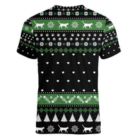 Cat Be Nice Christmas Women V-Neck T-Shirt Xmas Holiday Patterns - Wonder Print Shop