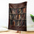 Cat Bookcase Christmas Blanket Xmas Holiday Patterns - Wonder Print Shop