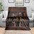 Cat Bookcase Christmas Blanket Xmas Holiday Patterns - Wonder Print Shop