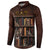 Cat Bookcase Christmas Button Sweatshirt Xmas Holiday Patterns - Wonder Print Shop