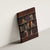 Cat Bookcase Christmas Canvas Wall Art Xmas Holiday Patterns - Wonder Print Shop