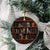 Cat Bookcase Christmas Ceramic Ornament Xmas Holiday Patterns - Wonder Print Shop
