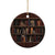 Cat Bookcase Christmas Ceramic Ornament Xmas Holiday Patterns - Wonder Print Shop