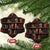 Cat Bookcase Christmas Ceramic Ornament Xmas Holiday Patterns - Wonder Print Shop