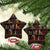 Cat Bookcase Christmas Ceramic Ornament Xmas Holiday Patterns - Wonder Print Shop