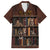 Cat Bookcase Christmas Family Matching Summer Maxi Dress and Hawaiian Shirt Xmas Holiday Patterns - Wonder Print Shop