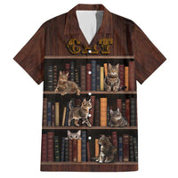 Cat Bookcase Christmas Hawaiian Shirt Xmas Holiday Patterns - Wonder Print Shop
