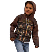 Cat Bookcase Christmas Kid Hoodie Xmas Holiday Patterns - Wonder Print Shop
