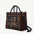 Cat Bookcase Christmas Leather Bag Xmas Holiday Patterns - Wonder Print Shop