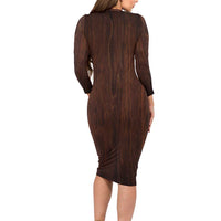 Cat Bookcase Christmas Long Sleeve Bodycon Dress Xmas Holiday Patterns - Wonder Print Shop