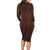 Cat Bookcase Christmas Long Sleeve Bodycon Dress Xmas Holiday Patterns - Wonder Print Shop