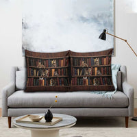 Cat Bookcase Christmas Pillow Cover Xmas Holiday Patterns - Wonder Print Shop