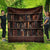 Cat Bookcase Christmas Quilt Xmas Holiday Patterns - Wonder Print Shop