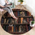 Cat Bookcase Christmas Round Carpet Xmas Holiday Patterns - Wonder Print Shop