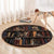 Cat Bookcase Christmas Round Carpet Xmas Holiday Patterns - Wonder Print Shop