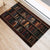 Cat Bookcase Christmas Rubber Doormat Xmas Holiday Patterns - Wonder Print Shop