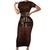 Cat Bookcase Christmas Short Sleeve Bodycon Dress Xmas Holiday Patterns - Wonder Print Shop