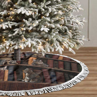 Cat Bookcase Christmas Tree Skirt Xmas Holiday Patterns - Wonder Print Shop