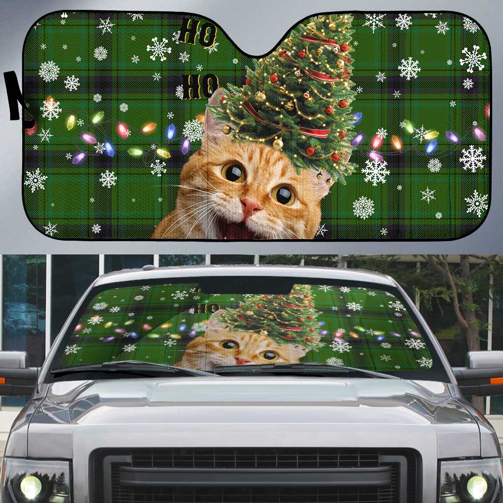 Cat Christmas Tree Auto Sun Shade Xmas Holiday Patterns - Wonder Print Shop