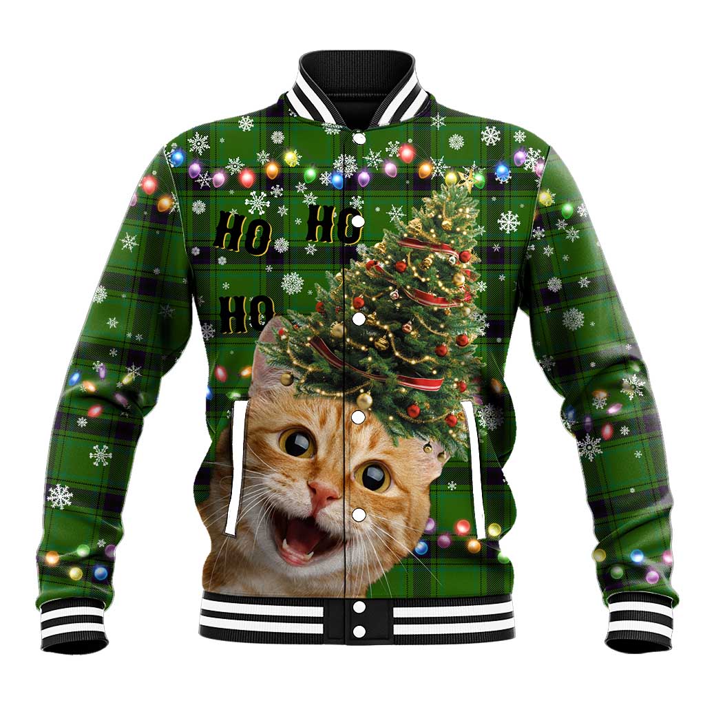 Cat Christmas Tree Baseball Jacket Xmas Holiday Patterns - Wonder Print Shop