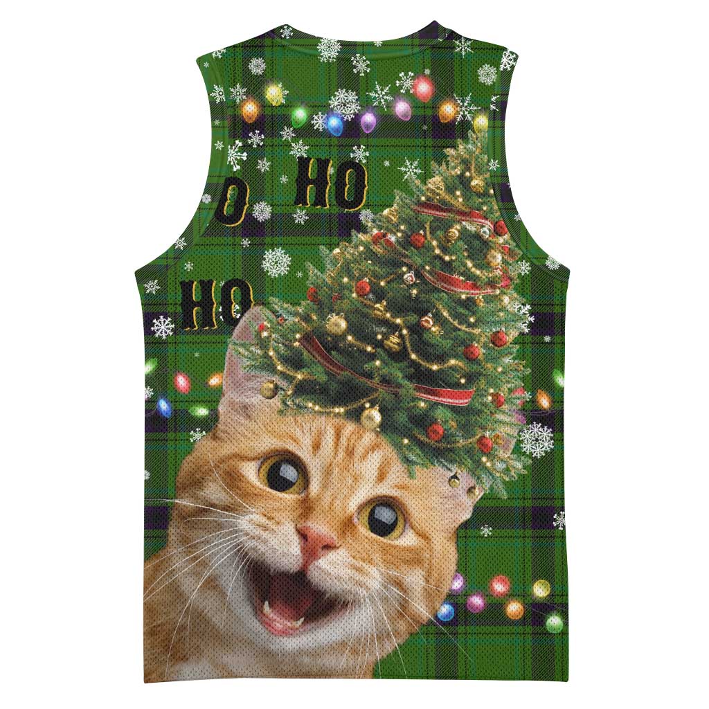 Cat Christmas Tree Basketball Jersey Xmas Holiday Patterns - Wonder Print Shop