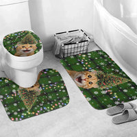 Cat Christmas Tree Bathroom Set Xmas Holiday Patterns - Wonder Print Shop