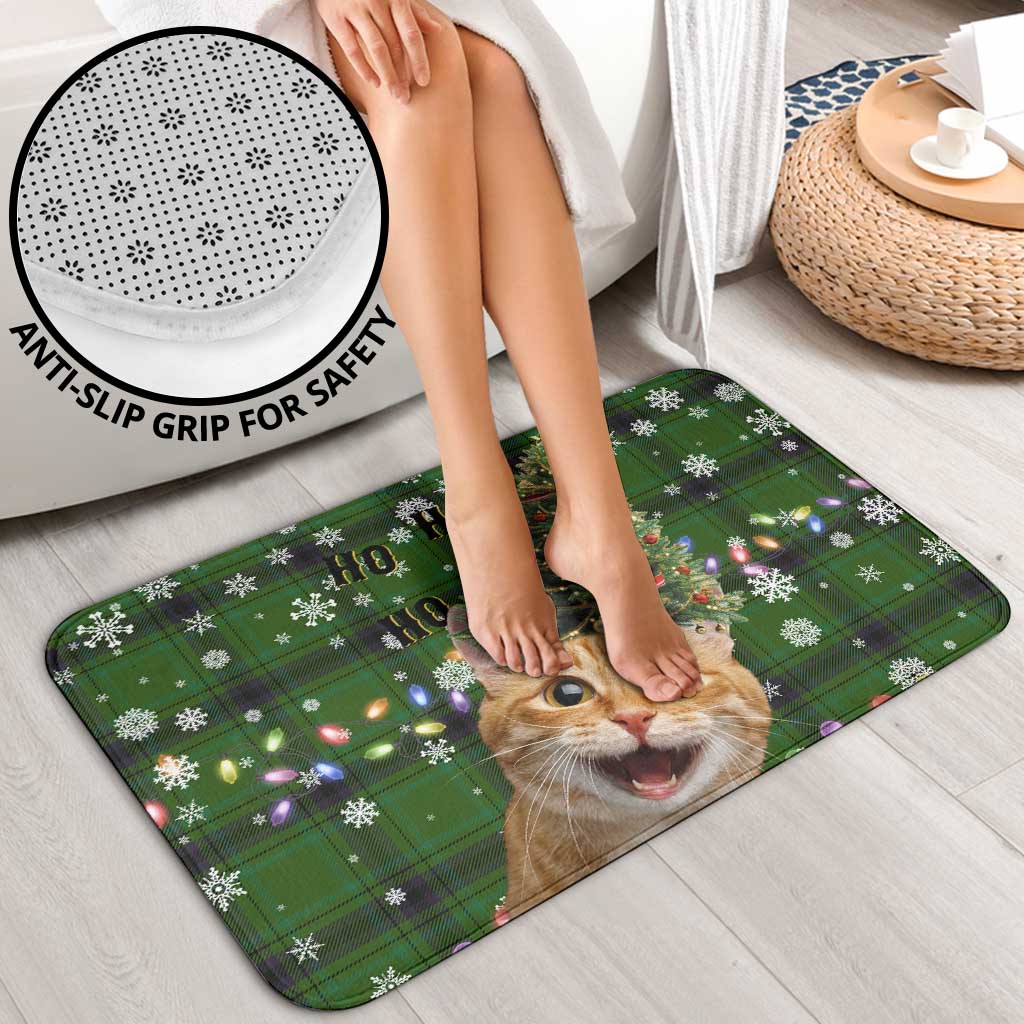 Cat Christmas Tree Bathroom Set Xmas Holiday Patterns - Wonder Print Shop