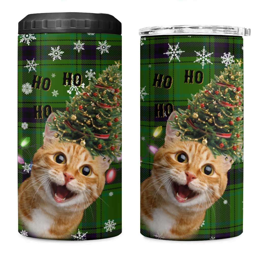 Cat Christmas Tree 4 in 1 Can Cooler Tumbler Xmas Holiday Patterns - Wonder Print Shop