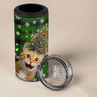 Cat Christmas Tree 4 in 1 Can Cooler Tumbler Xmas Holiday Patterns - Wonder Print Shop