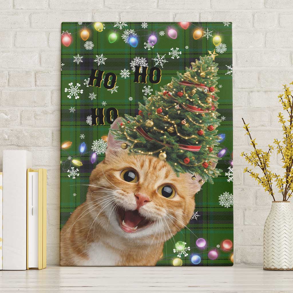 Cat Christmas Tree Canvas Wall Art Xmas Holiday Patterns - Wonder Print Shop