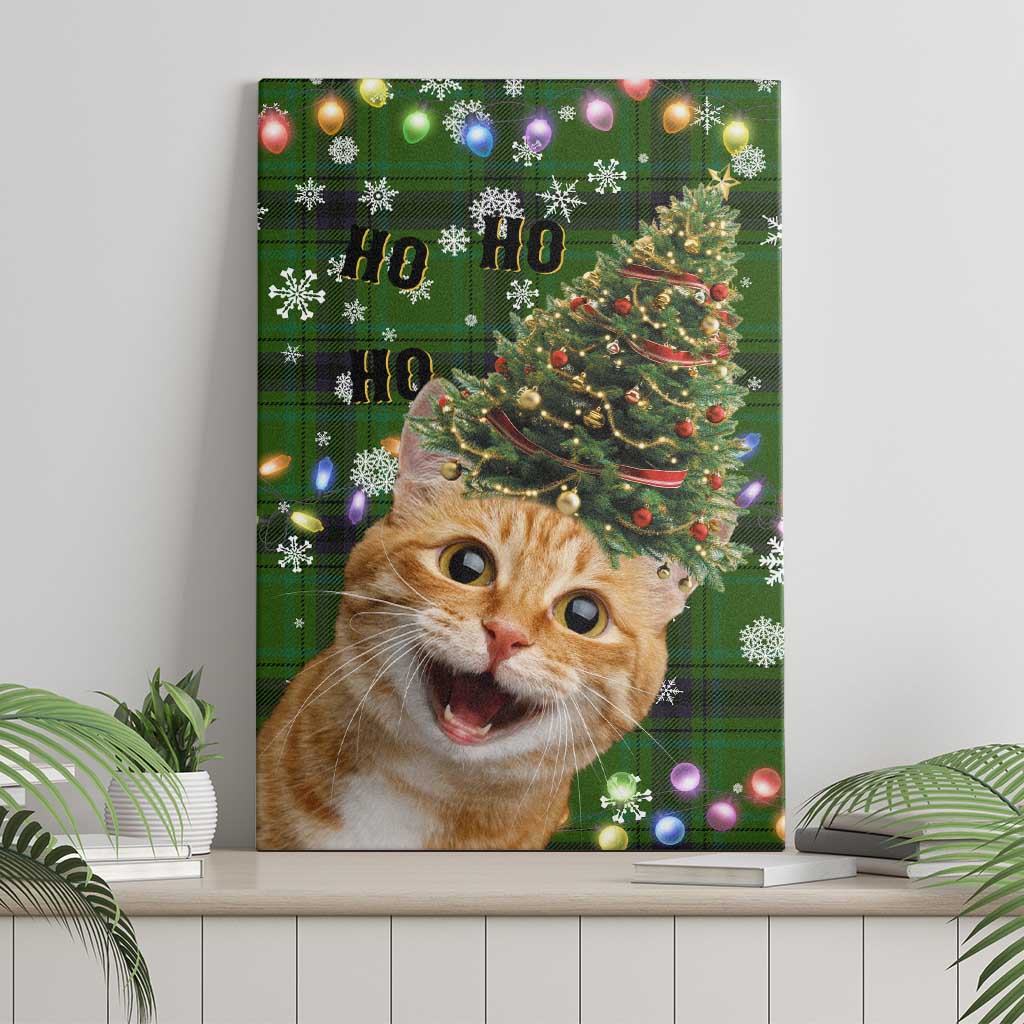 Cat Christmas Tree Canvas Wall Art Xmas Holiday Patterns - Wonder Print Shop