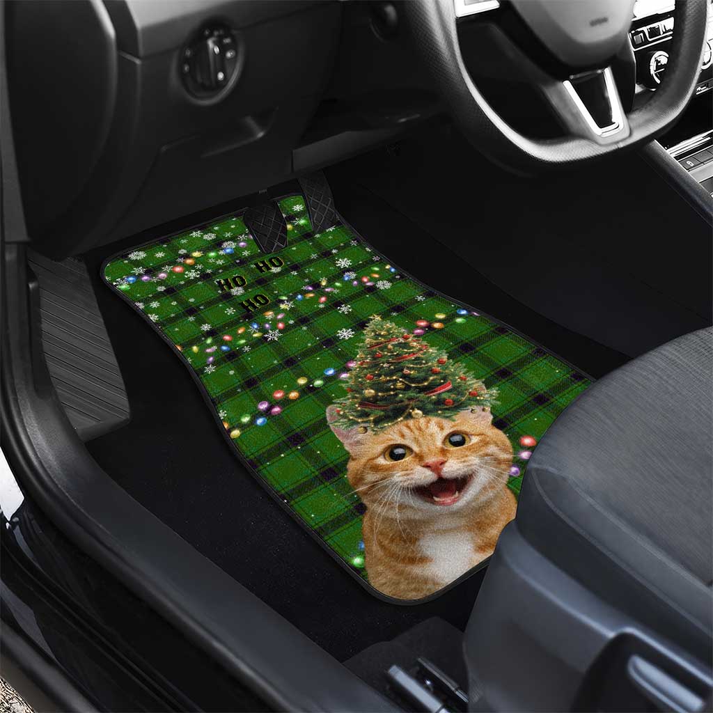 Cat Christmas Tree Car Mats Xmas Holiday Patterns - Wonder Print Shop
