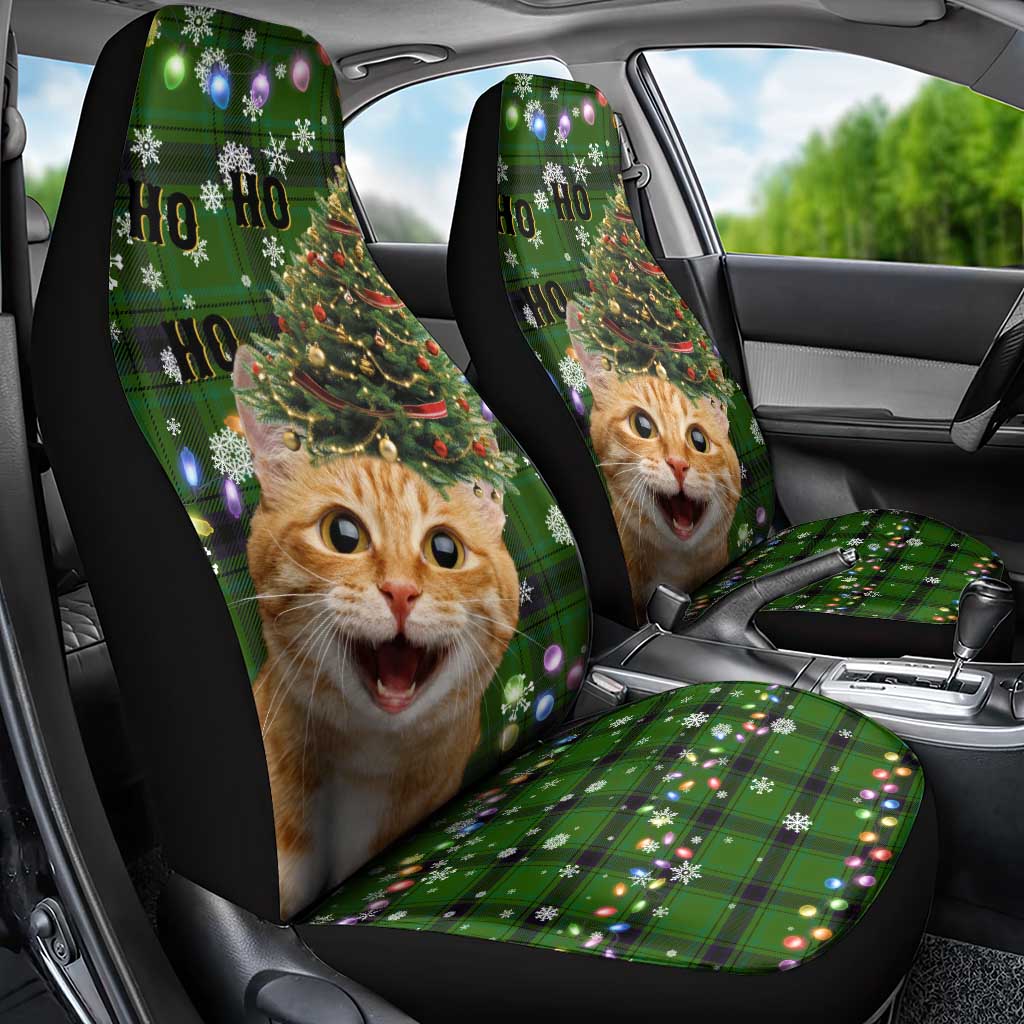Cat Christmas Tree Car Seat Cover Xmas Holiday Patterns - Wonder Print Shop
