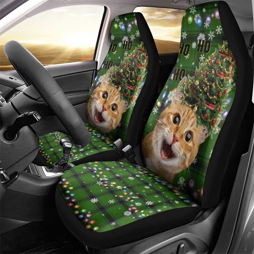 Cat Christmas Tree Car Seat Cover Xmas Holiday Patterns - Wonder Print Shop