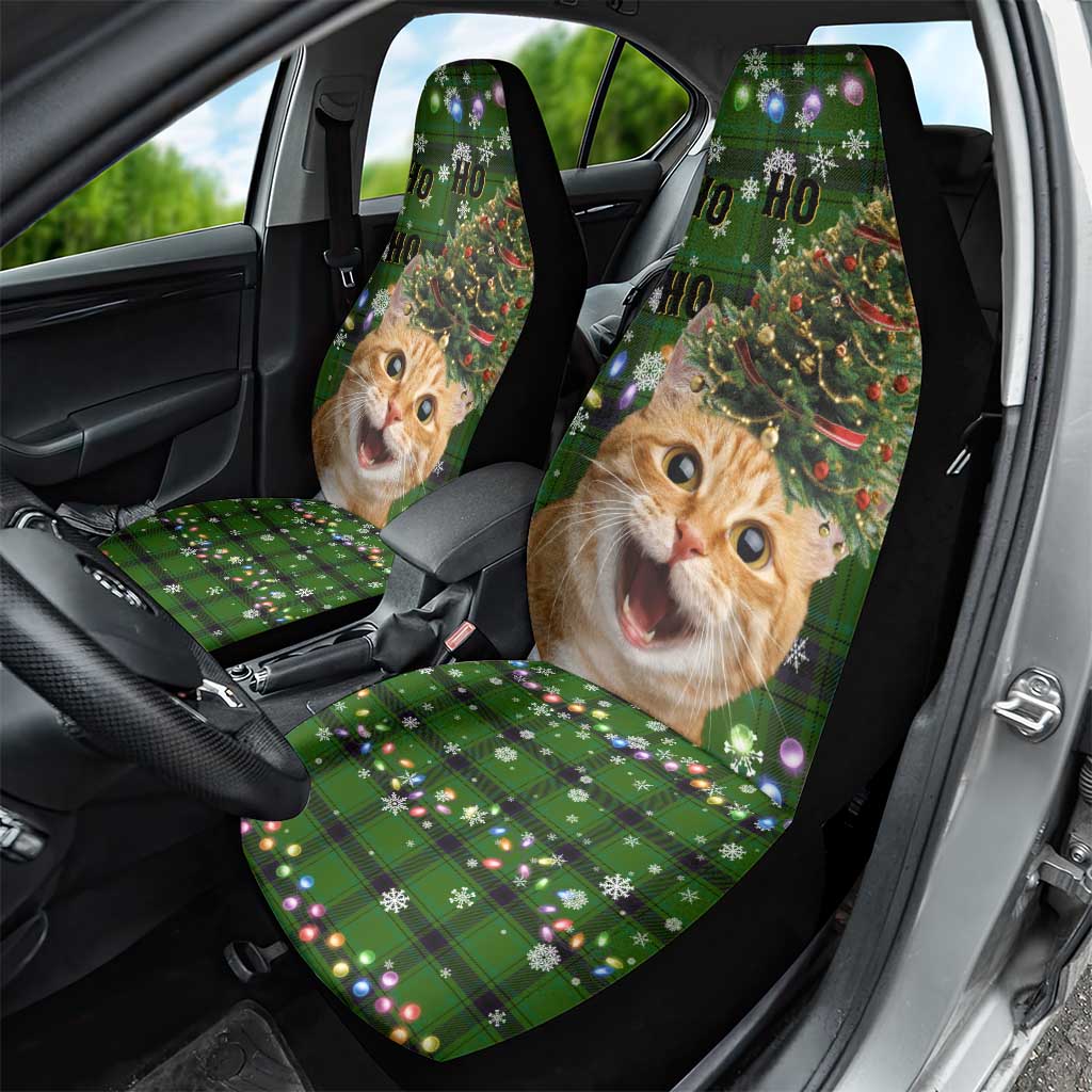 Cat Christmas Tree Car Seat Cover Xmas Holiday Patterns - Wonder Print Shop