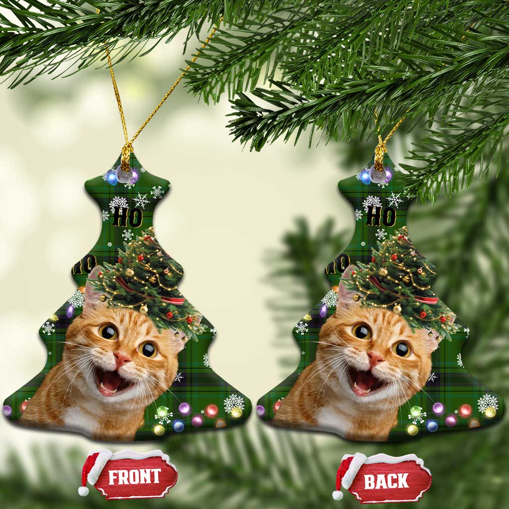 Cat Christmas Tree Ceramic Ornament Xmas Holiday Patterns - Wonder Print Shop