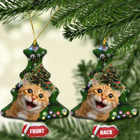 Cat Christmas Tree Ceramic Ornament Xmas Holiday Patterns - Wonder Print Shop