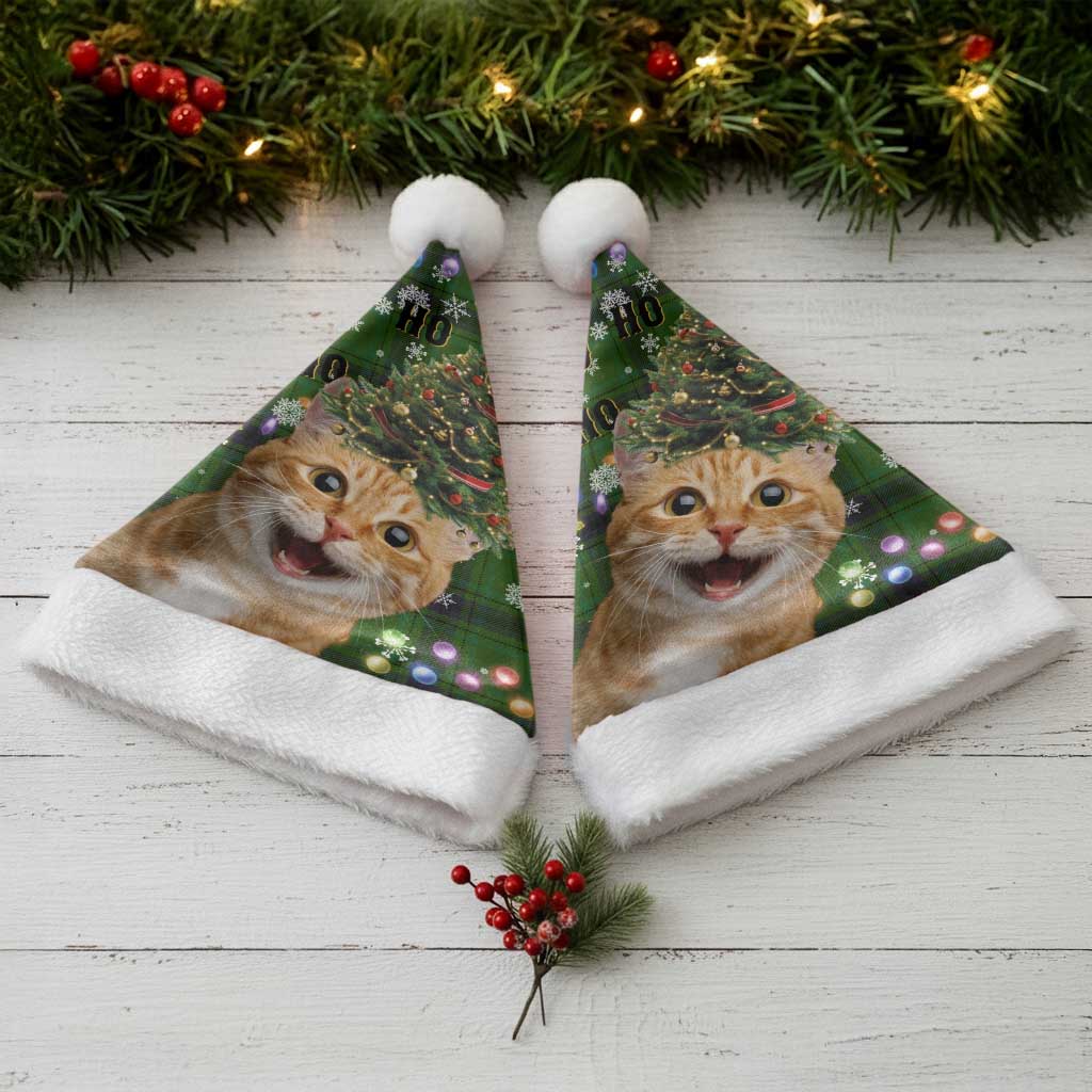 Cat Christmas Tree Christmas Santa Hat Xmas Holiday Patterns - Wonder Print Shop