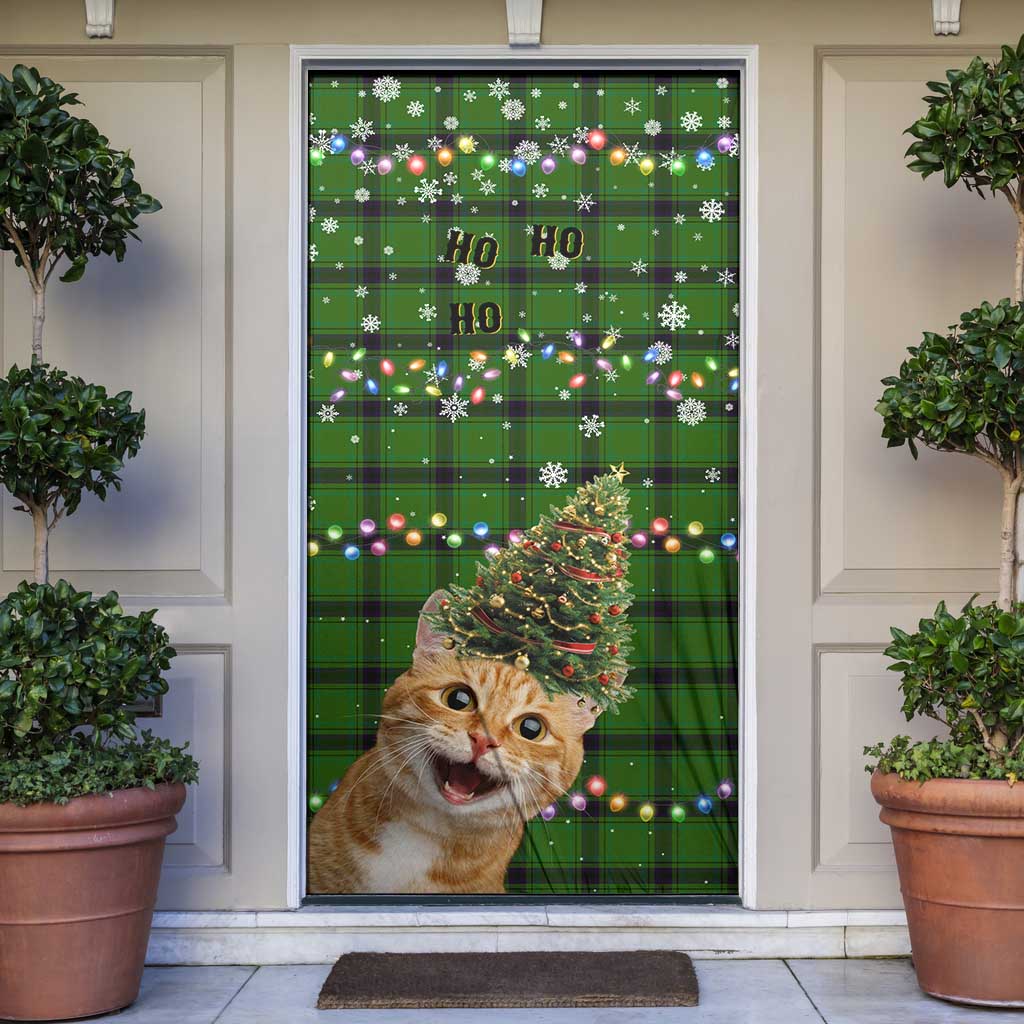 Cat Christmas Tree Door Cover Xmas Holiday Patterns - Wonder Print Shop