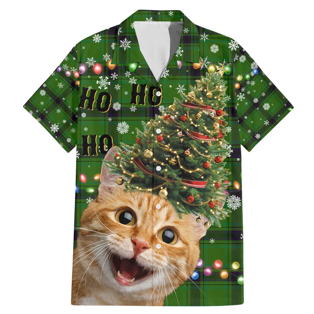 Cat Christmas Tree Family Matching Mermaid Dress and Hawaiian Shirt Xmas Holiday Patterns - Wonder Print Shop