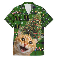 Cat Christmas Tree Family Matching Mermaid Dress and Hawaiian Shirt Xmas Holiday Patterns - Wonder Print Shop