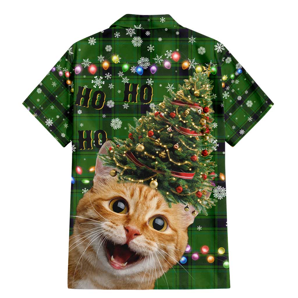 Cat Christmas Tree Family Matching Mermaid Dress and Hawaiian Shirt Xmas Holiday Patterns - Wonder Print Shop