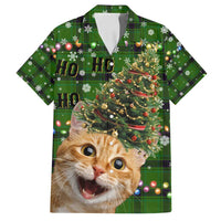 Cat Christmas Tree Family Matching Off Shoulder Maxi Dress and Hawaiian Shirt Xmas Holiday Patterns - Wonder Print Shop