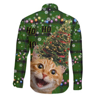 Cat Christmas Tree Family Matching Off Shoulder Maxi Dress and Hawaiian Shirt Xmas Holiday Patterns - Wonder Print Shop