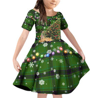 Cat Christmas Tree Family Matching Off Shoulder Short Dress and Hawaiian Shirt Xmas Holiday Patterns - Wonder Print Shop